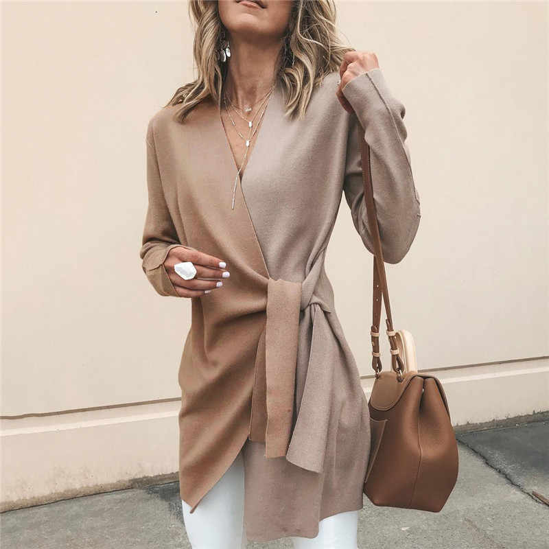 Elegant women's stitching irregular top Sweater