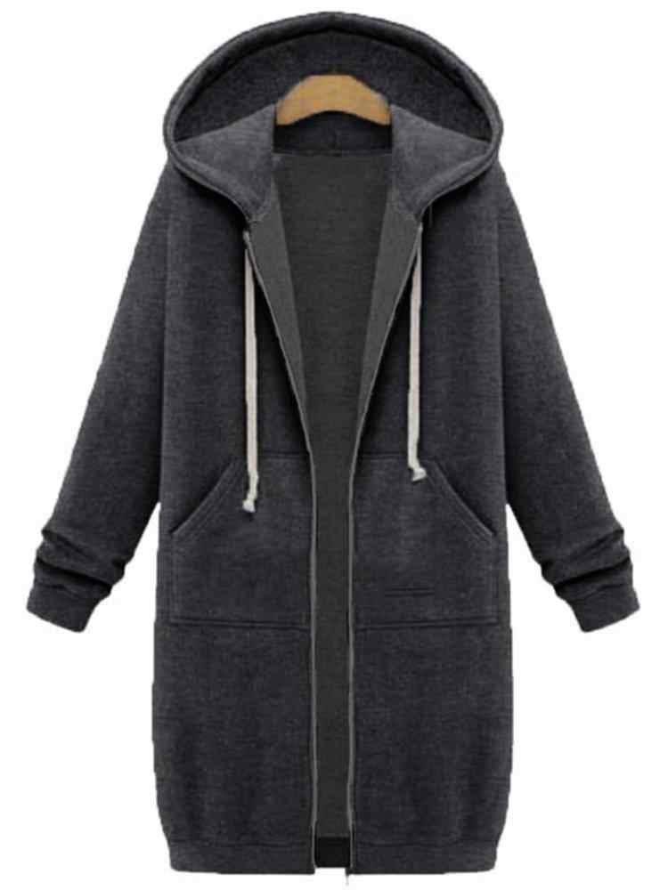 Fashion Long Sleeve Loose Hoodie Coat